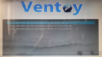 Win10_20H2(19042.928)_2in1_x64_Remiz_Driver_21.04.16_fixed 버전 Ventoy 설치 테스트